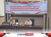 Supervisi Setum Polda Sulteng ke Polres Banggai Untuk Meningkatkan Tata Persuratan Dinas Polri