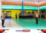 Kapolres Banggai Pimpin Upacara Kenaikan Pangkat dan Soroti Keamanan Pemilu 2023