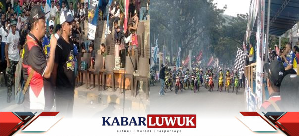 Ketua Panitia Balap Motor Maleo Cup Race 2023, Indra Rico saat memberikan Laporan Kegiatan