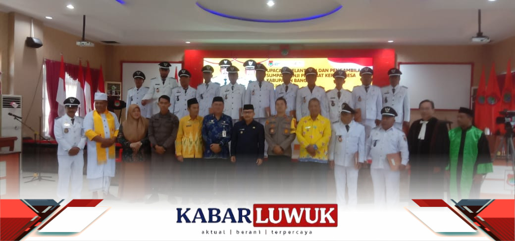 Upacara Pelantikan 34 Kepala Desa, Bupati Banggai Fokus Pada Kepemimpinan dan Integritas