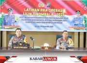 Wakapolres Banggai Terlibat Aktif Dalam Latihan Pra Operasi Lilin Tinombala 2023 Secara Virtual