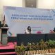 Ketua Bawaslu Kabupaten Banggai, Ridwan SH saat membukan Sosialisasi dan Implementasi Peraturan dan Non Peraturan "Pencegahan Kampanye Hitam ( Black Campaign)