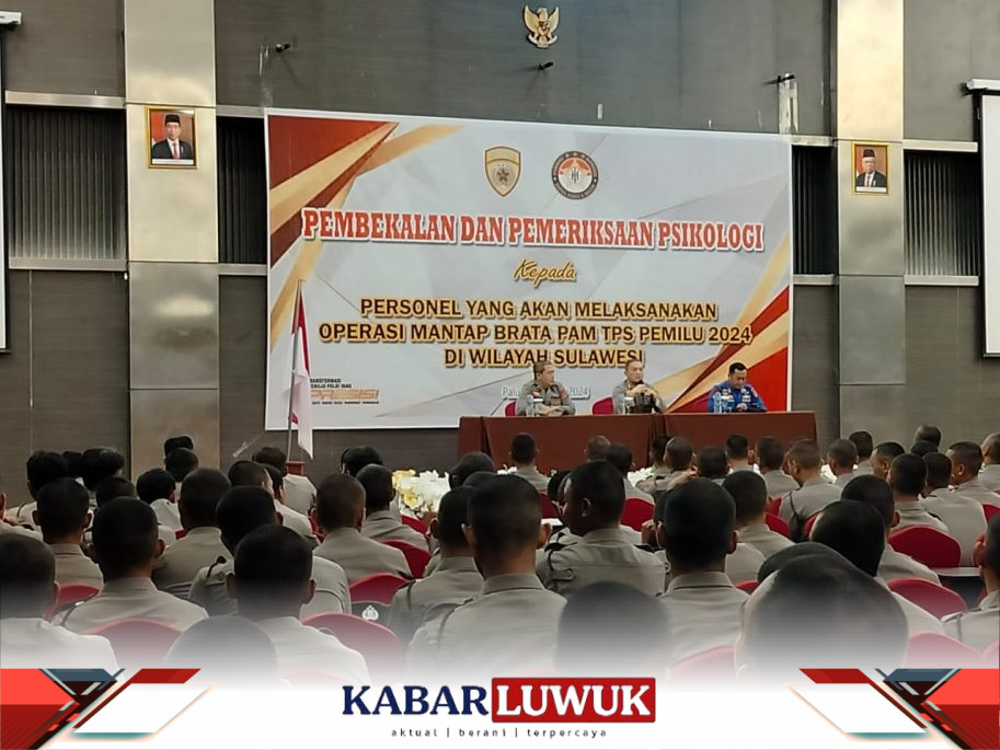 902 Personel Polda Sulteng Ikuti Bimbingan Psikologi dan pemeriksaan Kesehatan, Jelang Pengamanan TPS