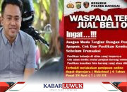 Kepolisian Resor Banggai Ingatkan Masyarakat, Waspada Penipuan Belanja Beras Online, Ratusan Juta Rupiah Sudah Jadi Korban