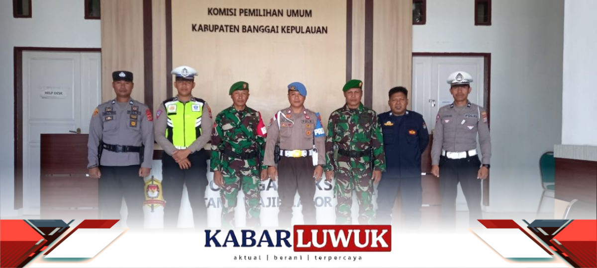 Satgas Preventif Polres Bangkep Melaksanakan Monitoring Di Bawaslu, KPU Dan Gudang Logistik Gedung BPU Bangkep