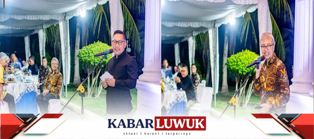 Bupati Banggai, Ir, H, Amiruddin, MM dan General Manager JOB Tomori, Benny Sidik saat mengukuhkan 16 Peserta Pelatihan Plate Welder SMAW 3G