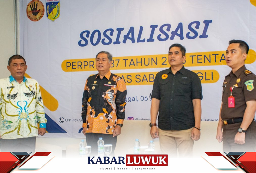 SOSIALISASI SATGAS SABER PUNGLI DIBUKA SEKAB BANGGAI H. ABDULLAH