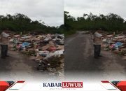 Warga Resah Tumpukan Sampah Berserakan di Bahu Jalan Lokasi TPS Kilo 12 Bangkep