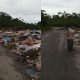 Warga Resah Tumpukan Sampah berserakan di Bahu Jalan Lokasi TPS Kilo 12 Bangkep