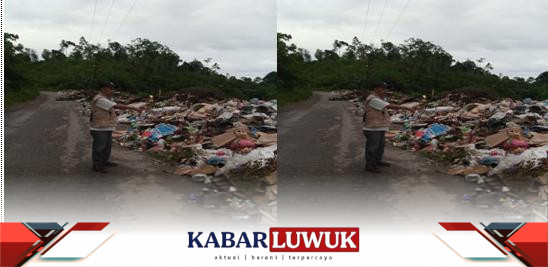 Warga Resah Tumpukan Sampah berserakan di Bahu Jalan Lokasi TPS Kilo 12 Bangkep