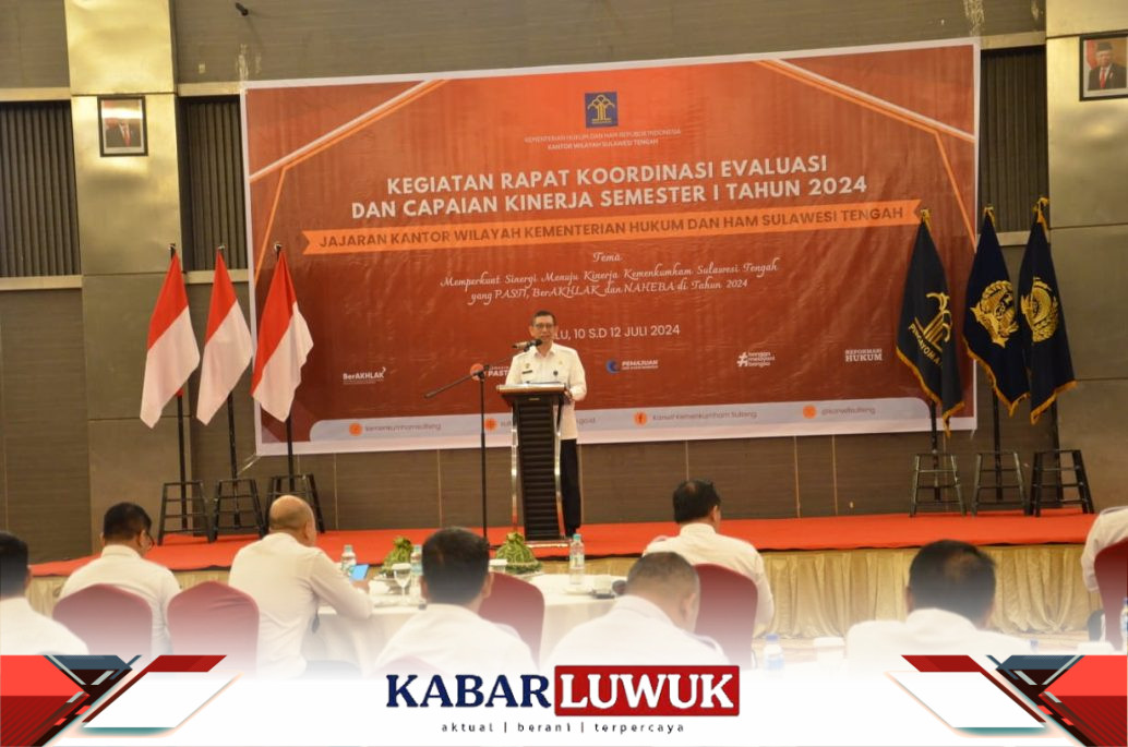 Kepala Kantor Imigrasi Banggai Hadiri Rapat Evaluasi Kinerja Semester I Tahun 2024 Kanwil Kemenkumham Sulteng