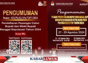KPU BangKep Resmi  Umumkan Pendaftaran Calon Bupati dan Wakil Bupati  2024