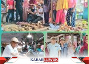 Yutdam Mudin dan Tamin Djopau Sambangi Pasar Salakan, Tanggap Keluhan Pedagang