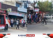 Mobil Box Distributor Terbakar di Dalam Kota Luwuk, Kepanikan Melanda Warga