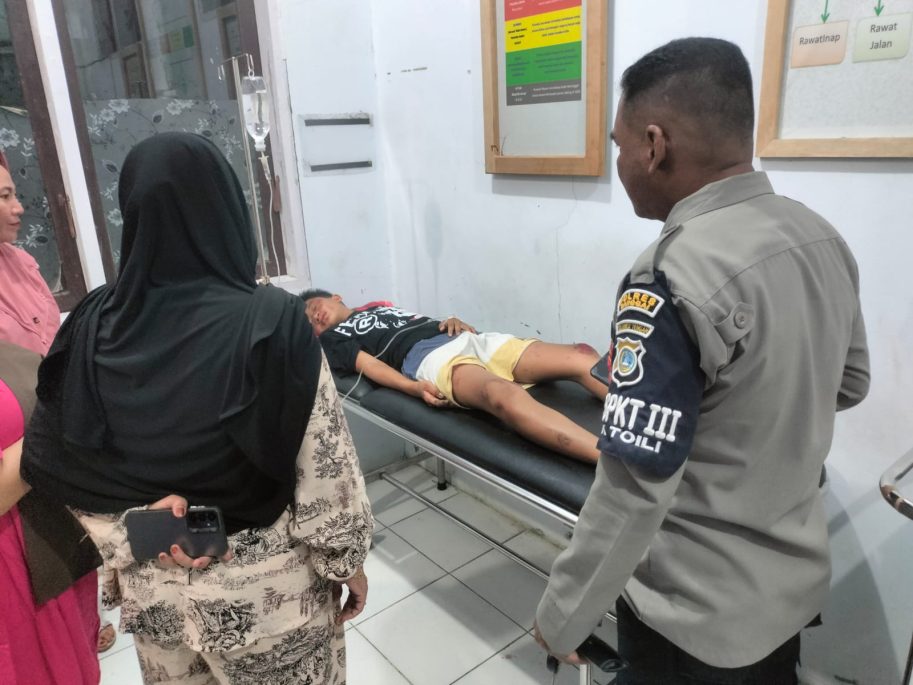 Pelajar Tabrak Petani di Moilong Akibatkan Luka Berat