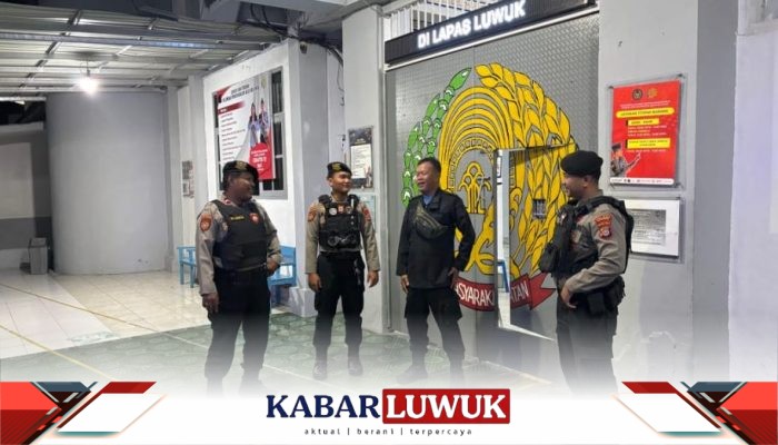 Polres Banggai Laksanakan Blue Light Patrol Sambangi Lapas Kelas IIB Luwuk