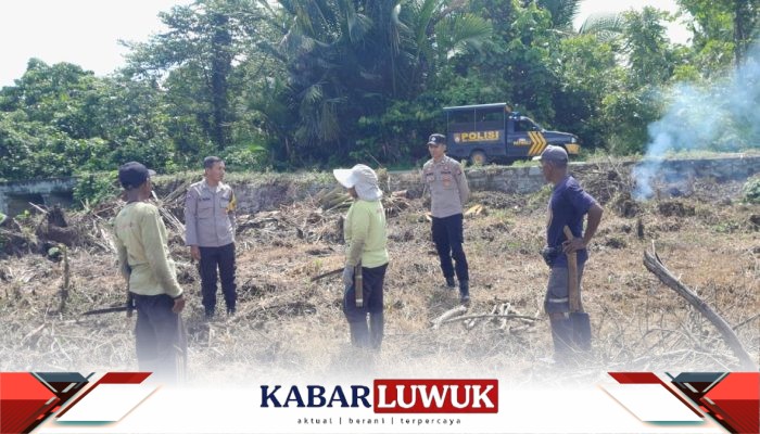 Cegah Karhutla, Polsek Nuhon Sambangi Warga Saat Buka Lahan di Kebun