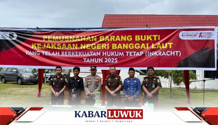 Kejaksaan Negeri Banggai Laut Musnahkan Barang Bukti 17 Perkara Tindak Pidana