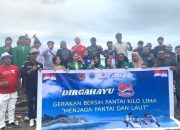 Peringatan HUT RI Ke 80, JOB Tomori Dukung Gerakan Bersih Pantai di Kilo Lima Luwuk
