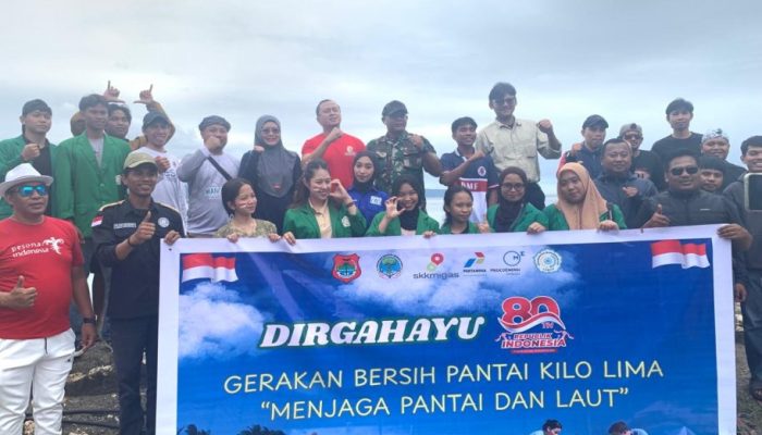 Peringatan HUT RI Ke 80, JOB Tomori Dukung Gerakan Bersih Pantai di Kilo Lima Luwuk