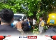 Melaju Kecepatan Tinggi, Mobil Pick Up Laka Tunggal di Luwuk Timur