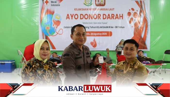 Kejari Banggai Laut Gelar Donor Darah Peringati Hari Bhakti Adhyaksa ke-80
