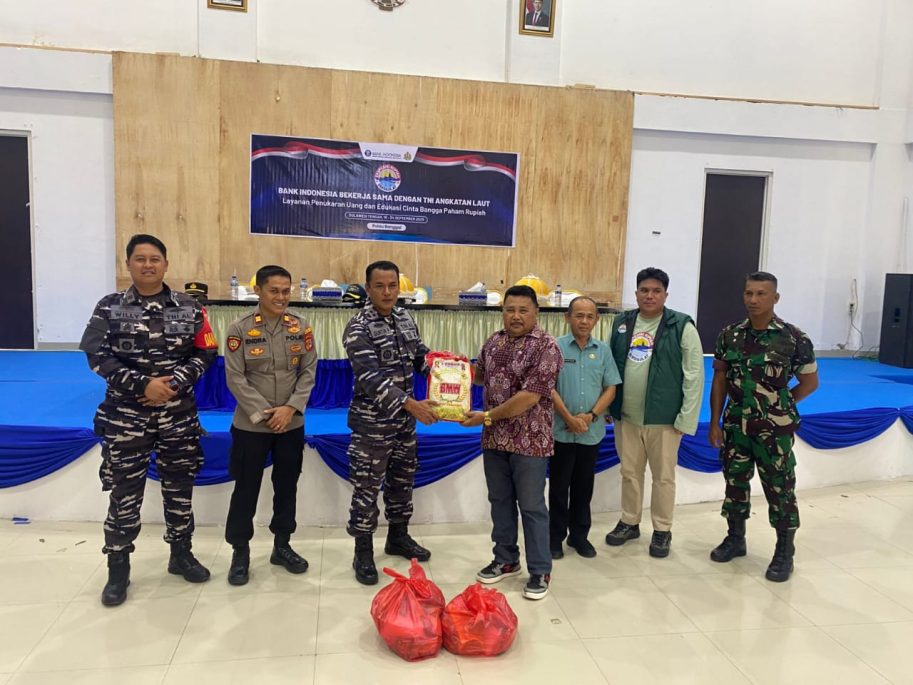 POS TNI AL Luwuk Dukung Kelancaran Tim Ekspedisi Rupiah Berdaulat di Wilayah 3 T