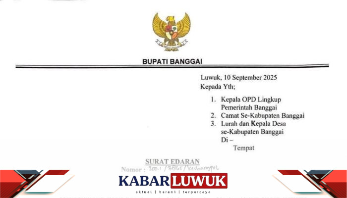 Bupati Banggai Terbitkan Surat Edaran Pengendalian Kondisi Sosial Politik