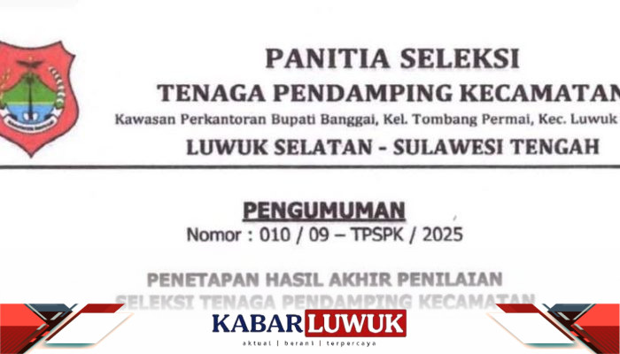 25 Pendamping Kecamatan Resmi Ditetapkan, Satu Peserta Terindikasi Partai Politik
