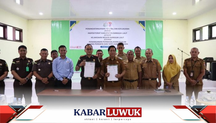 Kejari Banggai Laut dan Inspektorat Teken MoU Dukung Sinergitas Tugas dan Fungsi Antarinstansi