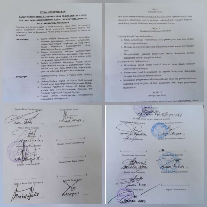 Kades Balaang Dan Kades Pakowa Bunta Disebut Tolak Tandatangani PenolakanTambang