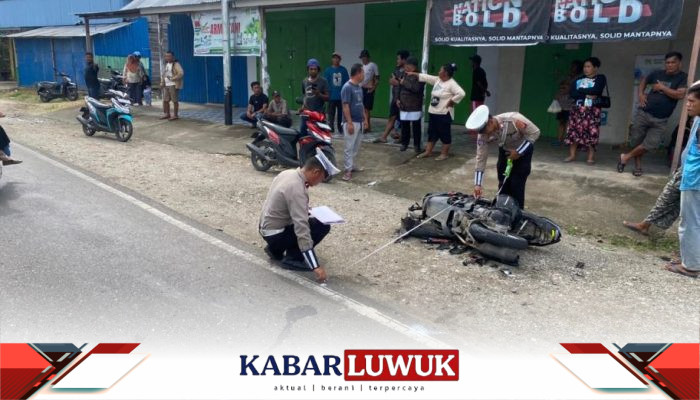 Polisi Olah TKP Kecelakaan yang Sebabkan Warga Lobu Banggai Patah Kaki