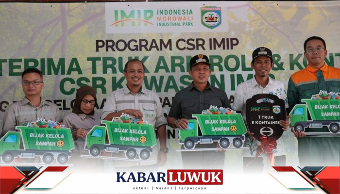 Dukung Bupati Atasi Sampah, IMIP Bantu Truk dan Kontainer
