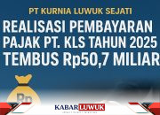 Realisasi Pembayaran Pajak PT. KLS Tahun 2025 Tembus Rp50,7 Miliar