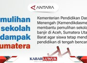 Pemulihan sekolah terdampak banjir Sumatera