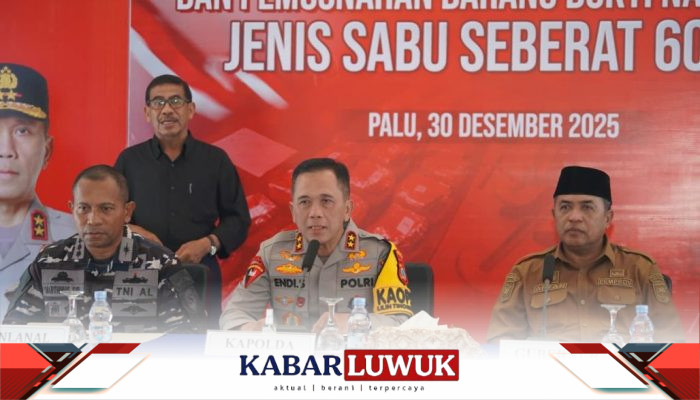 Selama 2025, Polda Sulteng Ungkap 706 Kasus Narkoba, Sita 160 Kg Sabu Hingga Ratusan Ribu Pil Ekstasi