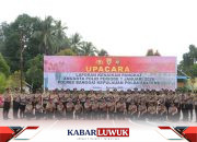Kapolres Banggai Kepulauan Pimpin Upacara Kenaikan Pangkat 44 Personel Periode Januari 2026