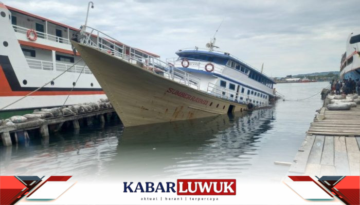 KM Sumber Raya 03 Karam di Pelabuhan Rakyat Luwuk, Diduga Akibat Bongkar Muat Tak Seimbang