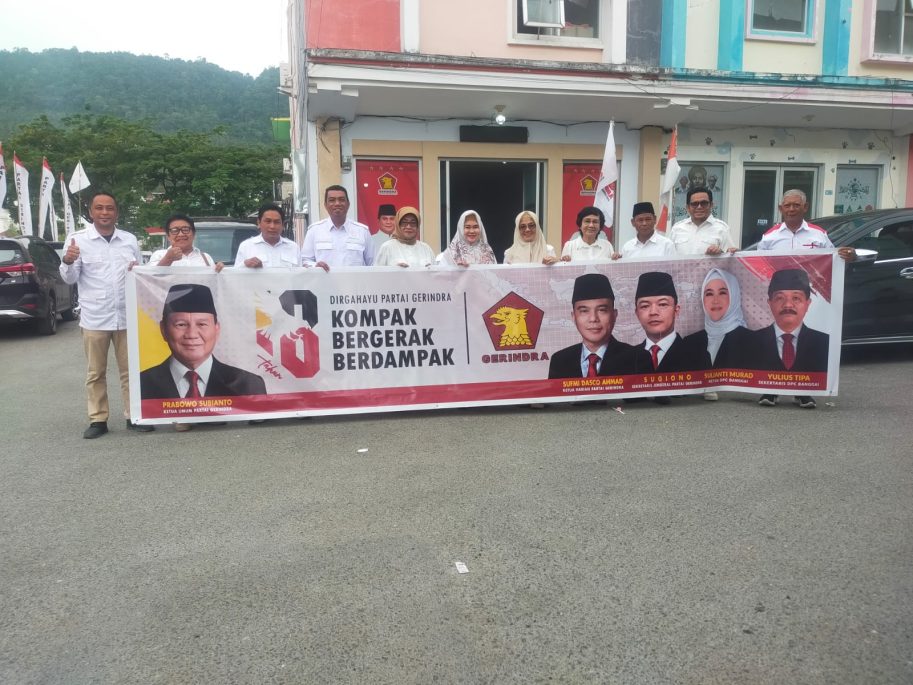 DPC Gerindra Banggai Rayakan HUT Gerindra ke-18 dengan Anjangsana dan Doa Syukur