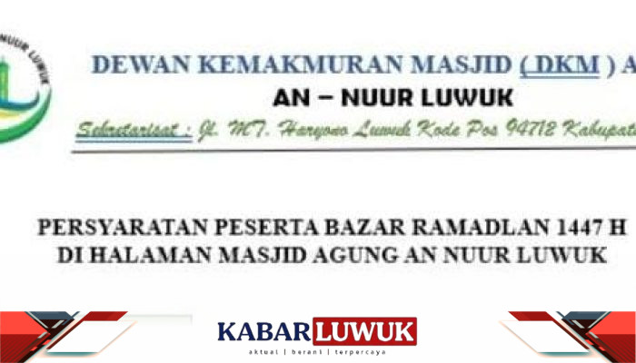 DKM Masjid Agung An Nuur Luwuk Buka Bazar Ramadhan di Areal Masjid Teluk Lalong