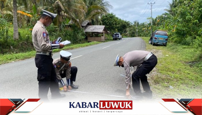 Polisi Olah TKP Lakalantas di Bunta Banggai, Satu Meninggal