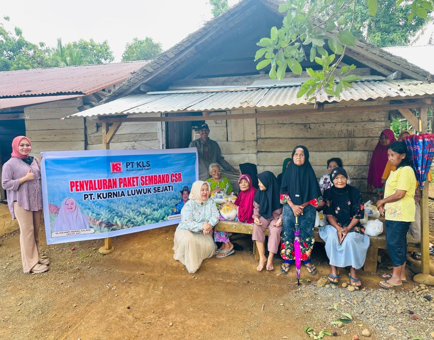 PT KLS Kembali Salurkan Bantuan Sembako di Tiga Desa Toili Barat serta Bantuan Ponpes Tahfidz di Toili