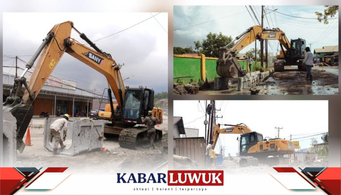 Tingkatkan Infrastruktur Jalan Nasional, IMIP Bangun Drainase Beton di Ruas Trans Sulawesi