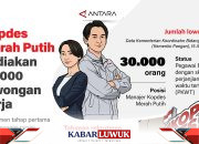 Kopdes Merah Putih Sediakan 30.000 Lowongan Pekerjaan