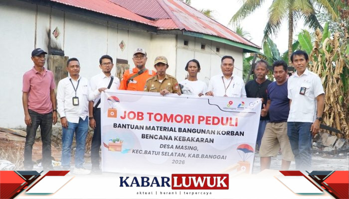 JOB Tomori Peduli Bergerak Cepat, Bantu Korban Kebakaran di Desa Masing