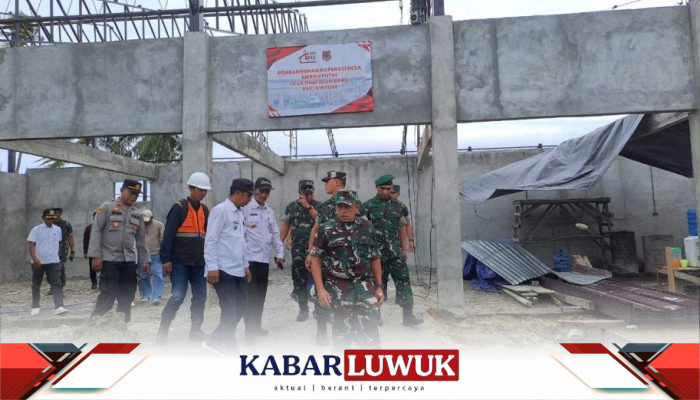 Perkuat Ekonomi Desa, Dandim 1308/Luwuk Banggai Dampingi Danrem 132/Tadulako Pantau Pembangunan Koperasi Merah Putih