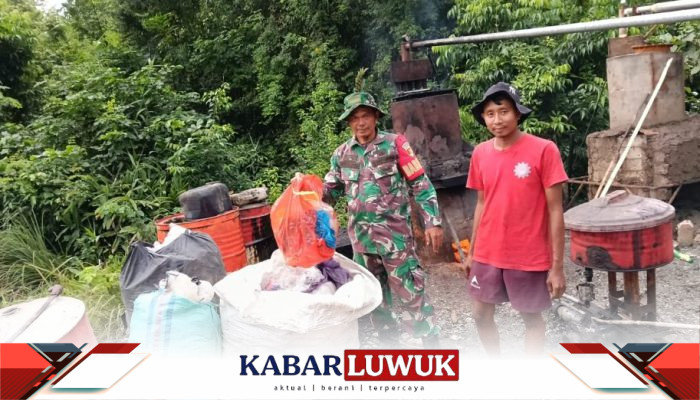Babinsa Bahodopi Inovatif, Sulap Sampah Plastik Jadi Solar B-40