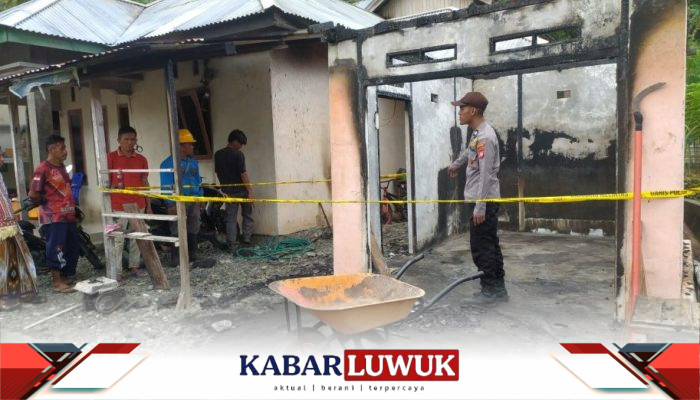 Polsek Balantak Olah TKP Awal Kebakaran Kios di Tanotu, Kerugian Ditaksir Rp200 Juta
