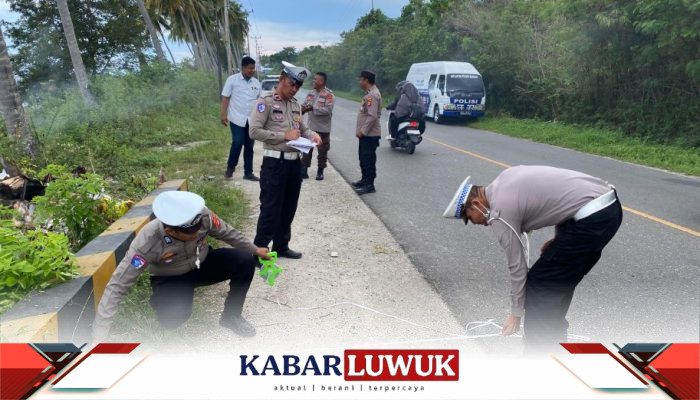 Polisi Olah TKP Kecelakaan Maut di Nambo Banggai, Pelajar Boncengan Tabrak Truk