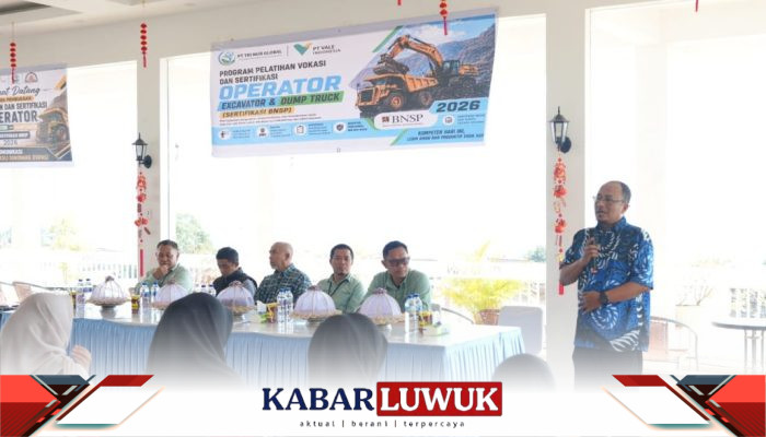 Dorong Tenaga Kerja Lokal yang Terampil dan Tersertifikasi, PT Vale Gelar Pelatihan Vokasi Operator Alat Berat